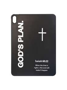 1 chiếc ốp lưng bảo vệ phẳng in câu Kinh Thánh "Kế hoạch của Chúa", câu Kinh Thánh Ê-sai 60:22 + biểu tượng Thánh giá, tương thích với iPad. - màu đen - Xem 46