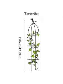 2/3/4 Tier Decorative Garden Trellis, Plant Climbing Support Cage Suitable For Vines, Flowers, Potted Plants, Vegetables, Tomatoes, Beans, Cucumbers, Outdoor Patio Garden Decor, Floral Climbing Rack - Plant Climbing Frame - View 13