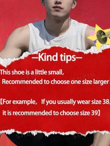 （尺码偏小）男士时尚纯色滑板鞋，舒适防滑休闲系带厚底运动鞋，适合男士户外活动。尺码 39-48（请根据鞋垫长度选择） - 黑色 - 查看 7