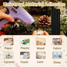 SUNFATT Black Hot Glue Sticks,(30 Pcs) 0.43" X 7.9" Full Size Glue Sticks Perfect For Hot Glue Gun,Easily Create And Bond Crafts On Wood,Plastic,Glass,Flowers,Fabrics,Foam,Jewellery. - ColorA - View 2