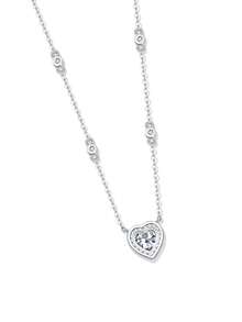 Dây chuyền bạc 925 đính đá Moissanite, mặt dây chuyền tối giản không gây dị ứng, món quà sang trọng cho Ngày Valentine, Ngày của Mẹ, Sinh nhật, Bạn gái, Vợ, Mẹ (Hộp quà kèm giấy chứng nhận) - Bạc - Xem 8