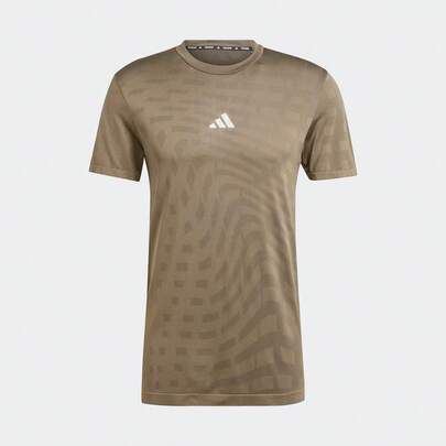 Adidas 男士休闲舒适健身训练运动圆领短袖T恤 IW5888，夏季