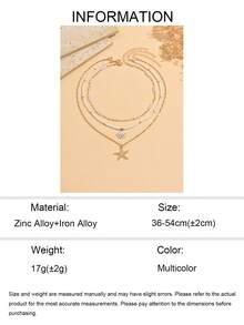 3pcs/Set Alloy Shell & Starfish Pendant Necklace, Fashionable Versatile Pearl Beaded Necklace Suitable For Beach Vacation, Daily Wear, Party And Date - Multicolor - View 5