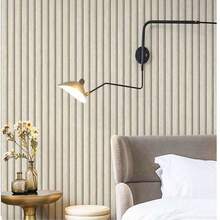 1pc Yellow Grid Wood Grain Contact Paper, Self-Adhesive Wallpaper, Home Decor Peel And Stick Wallpaper, Vinyl Film Wall Sticker, Self-Adhesive Removable Waterproof Wallpaper, Suitable For Kitchen Backsplash, Ceiling, Countertop, Cabinet Decor - Beige - View 4