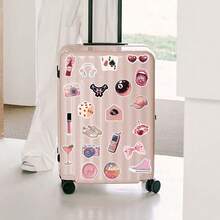 55 piezas Conjunto de pegatinas de chicas cool del centro de la ciudad en estilo Y2K de color rosa, pegatinas retro de disco, estrella, lazo, estética de los años 2000 para manualidades DIY, decoración de planificadores, portátiles, botellas de agua, patinetas, regalos para fiestas de adolescentes - Multicolor - Ver 8