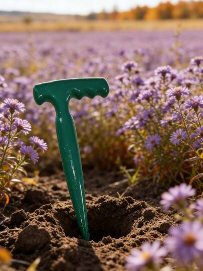 1-4pcs Hand-Held Soil Auger, Seed Planter, Soil Planting Tool, Quick And Convenient, Suitable For Planting Seedlings And Bulbs, Reusable Gardening Planting Tool For Drilling And Seeding, Heavy-Duty Green Plastic Precise Spacing Seeder, Vegetable, Flower And Lawn Seeding And Tilling Spacing Tool, Lightweight Portable Gardening Tool Suitable For Beginners And Professionals, Bulb Planter