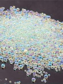 10g Hạt thủy tinh pha lê trang trí móng tay, 1 hộp hạt trang trí móng tay mộng mơ, phụ kiện làm móng tự làm, đá trang trí móng, đồ dùng làm móng. - Trong sáng - Xem 1