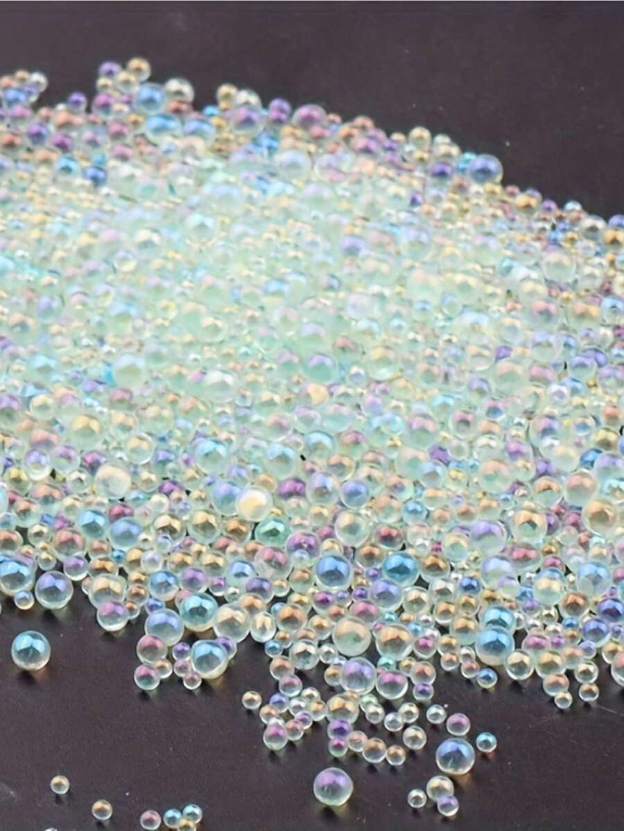 10g Hạt thủy tinh pha lê trang trí móng tay, 1 hộp hạt trang trí móng tay mộng mơ, phụ kiện làm móng tự làm, đá trang trí móng, đồ dùng làm móng. - Trong sáng - Xem 1