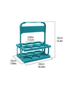 1 giỏ đựng bia bằng nhựa gấp gọn có tay cầm, giá đựng đồ uống bằng nhựa có thể gập lại, chứa được 4/6 chai, thích hợp cho mua mang về, ăn uống tại nhà hàng, quán cà phê, quà tặng Ngày của Cha, có thể tái sử dụng. - Xem 10