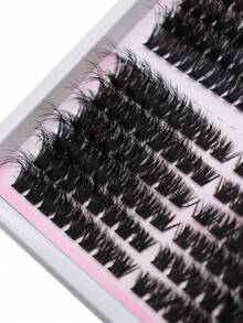 C&Litangel Bộ nối mi giả kiểu mắt mèo FOX mới năm 2026, dày dặn, tự làm, 336 sợi mi siêu dày và mềm mại tự nhiên (50D+80D+100D), phù hợp cho người có khuôn mặt hơi cụp, mi giả dày và tự nhiên, độ dài cong hỗn hợp C/D, hiệu quả như ở salon ngay tại nhà. - D - Xem 3