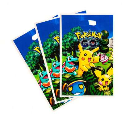 100pcs Pokemon Party Gift Bag Goodie Gift Bags For Birthday Party School Gifts Christmas Birthday Gift Festive Decor,New Year's Gift, Valentine's Day Gift, Easter Gift(Random Style)