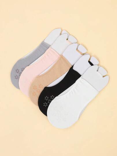 5 Pairs Anti-Slip High Heel Socks, Shallow Mouth Women's Socks, Garter Socks, Half Palm Socks, Suitable For High Heels, Pointed Toe Shoes