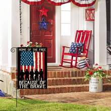Colorlife Memorial Day Patriotic Garden Flag 12x18 Inch Double Sided, Veteran USA Flag 4th Of July Independence Day Yard Outdoor Decoration - 房屋尺寸:36 x 60 英吋(3 x 5 英尺) - 查看 10
