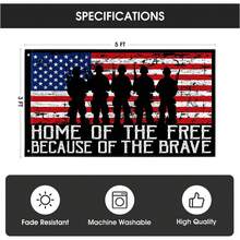 Colorlife Memorial Day Patriotic Garden Flag 12x18 Inch Double Sided, Veteran USA Flag 4th Of July Independence Day Yard Outdoor Decoration - 房屋尺寸:36 x 60 英吋(3 x 5 英尺) - 查看 8