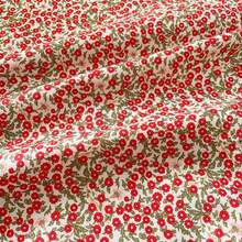 0,5 m/1 m/2 m/3 m Tissu de coton imprimé floral vintage, doux et respirant, convient pour l'artisanat DIY, la couture, le matelassage, la décoration textile domestique, le motif floral rétro, vendu au mètre, 3 options de couleur - Trois lettres de printemps - Voir 11