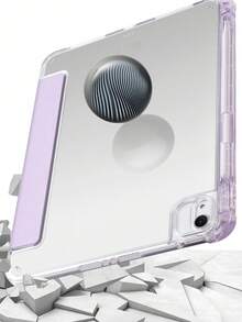 Ốp lưng iPad màu tím nhạt | Chống sốc và chống cong vênh, các đường cắt chính xác, đế acrylic trong suốt HD, vỏ bảo vệ máy tính bảng, tương thích với chân đế từ tính của Apple | Tương thích với iPad A16 thế hệ 11/10, Air 11/13 inch, M3 Mini 7, Pro 2024 và hơn chục mẫu khác. - Màu tím  Violet - Xem 4