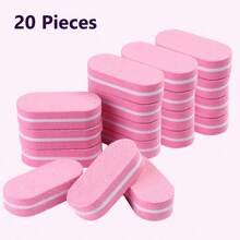 ART LALIC 10/20 piezas Mini bloque de pulido de uñas, archivos de esponja de doble color para pulir y lijar, herramienta de pedicura y manicura, suministros y accesorios para salón de acrílico y gel - Multicolor - Ver 9