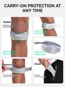 1pc Adjustable Breathable Anti-Collision Compression Sports Knee Sleeve - Multicolor - View 6