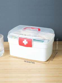 1个医用储物盒，便携式大容量药品和用品收纳盒，适用于家庭和宿舍，小型家用急救箱，圣诞节、复活节、感恩节、万圣节礼物 - 彩色 - 查看 8