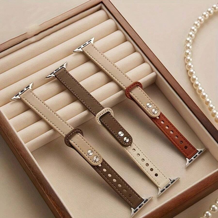 Dây đeo đồng hồ nữ hai tông màu thanh lịch, tương thích với Apple Watch 1/2/3/4/5/6/7/8/9/10/SE/Ultra 38mm 40mm 41mm 42mm 44mm 45mm 49mm, thiết kế thời trang, phụ kiện.