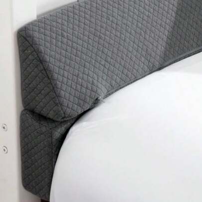 MABOZOO - Cuña de almohada para cabecero relleno de cuña de cama gris tamaño King almohada plegable de cuña para cabecero relleno de espuma para colchón de 76 x 6 x 6 pulgadas