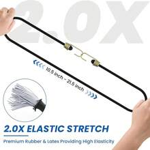12-Pack Bungee Cords With Hooks, 10 Heavy Duty Short Rubber Bungee Cord, Muti-Color Adjustable Elastic Strap Luggage Roof Racks Tents Tarps Bikes Car Rvs - Mixed - View 4