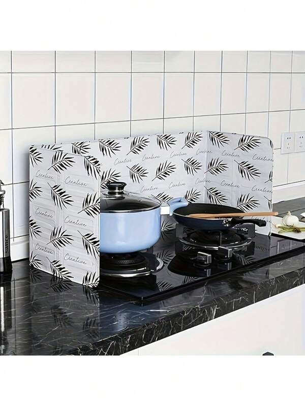 High-Temperature Aluminum Alloy Kitchen Splash Guard - Oil And Heat Resistant Stove Cover, Foldable Gas Stove Accessory, Decorative Kitchen Item, Easy Installation, Perfect Holiday Gift