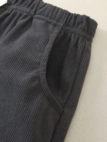 3件套幼儿男童休闲口袋抽绳装饰裤套装 - 彩色 - 查看 10