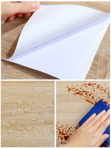 1 捲木紋 PVC 自黏貼壁紙，寬 40/55/60/80cm，適用於門、衣櫃、櫥櫃、桌子、家具，防水自黏貼飾膜，居家裝飾貼紙 - 1PC - 查看 5