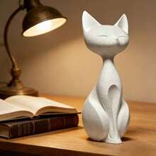1pc Elegant Cat Statue Decor, Minimalist Art Sculpture, Indoor/Outdoor Home Decoration For Living Room, Bedroom, Bedside, Desk, Garden, Creative Design, Exquisite Craftsmanship - A - View 6