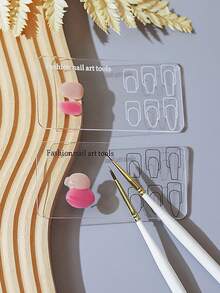 Bảng thực hành vẽ móng tái sử dụng, bảng thực hành vẽ móng acrylic dày, dụng cụ hỗ trợ vẽ móng. - Nhiều màu - Xem 4