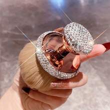 1pc High-Quality Rhinestone Decorated Large Size Self-Tanning Body Makeup Brush, Bronzer Applicator, Large Foundation Brush, Kabuki Brush For Blending Bronzer, Oval Face & Leg Makeup Brush, Multi-Functional Makeup Brushes, Foundation Brush, Face Cleansing Brush, Holiday Gift, Travel Essential - Diamond - View 4