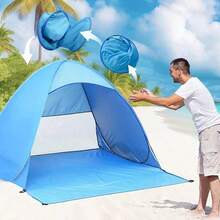 1 pieza Toldo de sombra automático para playa, camping y pesca al aire libre, diseño portátil y ligero, ideal para vacaciones y aventuras al aire libre, accesorio esencial para la playa - C - Ver 1