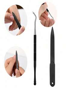 6pcs/Set Thick Toenail Clippers For Elderly - Wide Jaw Large Toenail Scissors, Includes Ear Wax Removal Tool, Suitable For Thick Ingrown Nails And Pedicure, Professional Sharp Heavy Duty Nail Clipper, Professional Manicure Care Set, Travel Case, Gift For Friends, Boyfriends And Parents - Multicolor - View 8