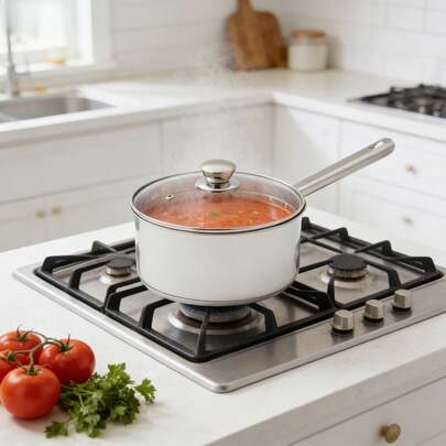 3 Qt Induction Compatible Stainless Steel Saucepan With Lid