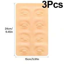 1/3/5pcs Silicone Lip & Face Tattoo Practice Skin, Suitable For Tattoo Beginners And Artists, Makeup Skin, Temporary Tattoo, Tattoo Tools - Khaki - View 12