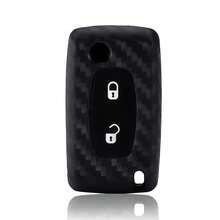 Premium Silicone Car Key Case Cover For C-Crosser C3 C4 Picasso Berlingo Case For Peugeot Partner Tepee 207 307 308 407 - black - View 8