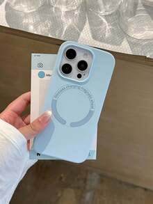 Nam châm silicon lỏng màu xanh trắng, 1 chiếc, dành cho iPhone 17, 17 Pro Max/ 16 Pro Max/ 15 Pro/ 14, 13/12/11. Thích hợp làm quà tặng Ngày Valentine/Sinh nhật/Ngày của Mẹ/Lễ Phục Sinh cho gia đình/bạn bè/chị em gái/bạn trai. - xanh nhạt - Xem 3