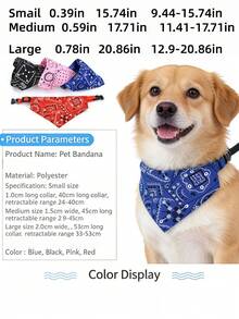 Khăn quàng cổ tam giác có thể điều chỉnh, giặt được cho chó mèo, khăn bandana cổ, yếm, khăn tam giác cho cổ mèo. - Nhiều màu - Xem 2