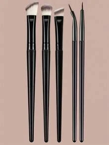 YZIMENG 5件/7件/14件专业化妆刷套装，包含粉底刷、腮红刷、眼影刷、眉刷、唇刷、高光刷、修容刷、鼻影刷、散粉刷，以及7个化妆海绵。这款化妆刷套装是女士/女孩旅行的理想之选，也是一份精美的化妆礼品套装，适合上学和旅行使用。 - 黑色 - 查看 13