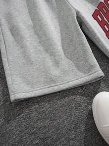 Men's Drawstring Waist Track Shorts, Breathable Quick Dry Athletic Shorts, Loose Fit Lightweight For Gym Training Running Summer Essential - Light Grey - View 7