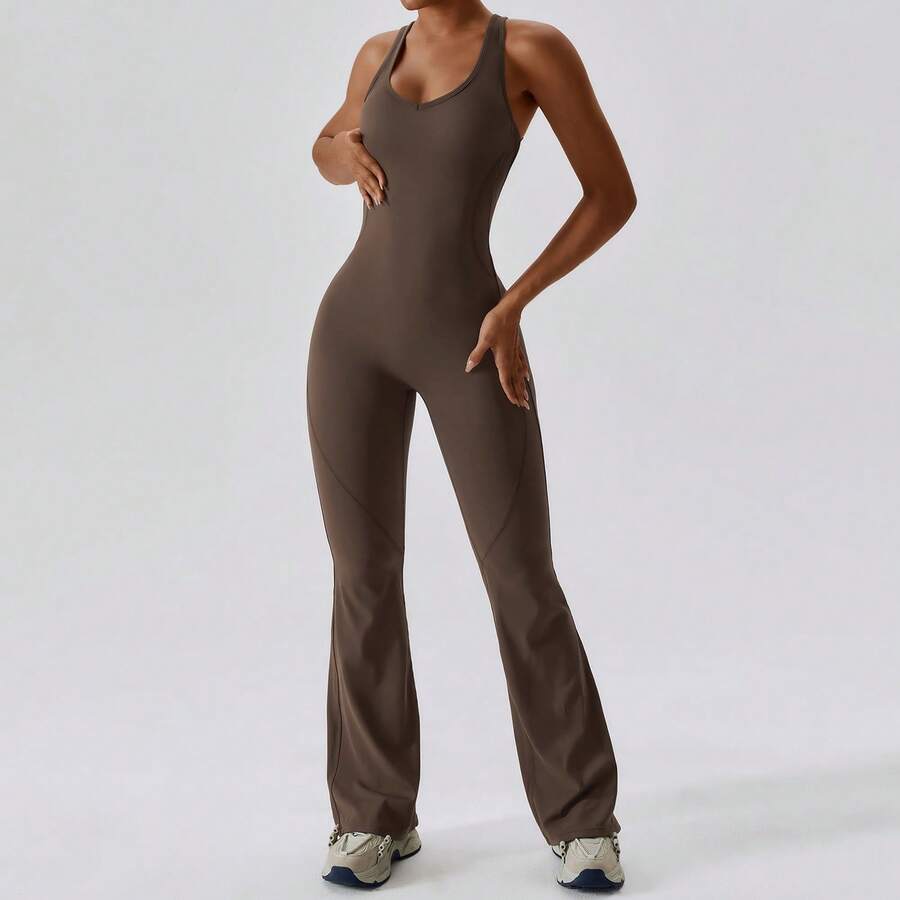 Women One-Piece Shapewear - Coffee Brown - View 1