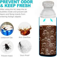 1pc Sparkling Beverage Dust Cover, Rhinestone Soda Can Sealing Lid, Flip-Top Drink Protector, Leak-Proof & Reusable - View 5
