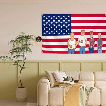 Một tấm thảm trang trí hài hước mô tả quốc kỳ Mỹ, hoàn hảo để trang trí không gian riêng tư của nam giới, phòng ký túc xá sinh viên hoặc tiệc ngoài trời. Dễ dàng treo, đây là món quà tuyệt vời cho cả nam và nữ. Có nhiều kích cỡ để lựa chọn.