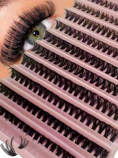 Bộ 200 sợi mi giả lông chồn 40D, độ dày 8-16mm, nhiều độ dài, màu nâu giả, mi cổ tích, mi tự nhiên riêng lẻ, mi giả dạng chùm, bộ dụng cụ tự làm mi giả, dụng cụ làm đẹp tái sử dụng, chùm mi giả, mi giả riêng lẻ, mi giả, mi giả, thích hợp cho chuyên gia trang điểm, sử dụng hàng ngày, tiệc tùng và tụ họp.