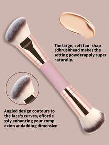 4支装专业双头化妆刷套装 - 包括粉底刷、轮廓刷、腮红刷、散粉刷、眼影刷、遮瑕刷、高光刷和晕染刷。柔软纤维刷毛，方便携带，是送给女性和女孩的绝佳礼物。化妆刷套装、化妆工具套装、化妆刷套装、全套化妆工具、化妆刷套装、全套化妆工具套装、化妆刷礼盒套装 - 粉色 - 查看 5