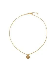 1 chiếc vòng cổ nữ bằng đồng khảm đá Zirconia cao cấp hình cánh hoa hồng đỏ, vòng cổ choker hoa vàng. - Vàng - Xem 9