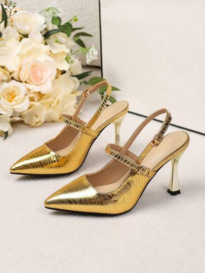 Giày sandal cao gót mũi nhọn 9,5cm dành cho nữ, hàng mới về mùa Thu/Đông 2026.