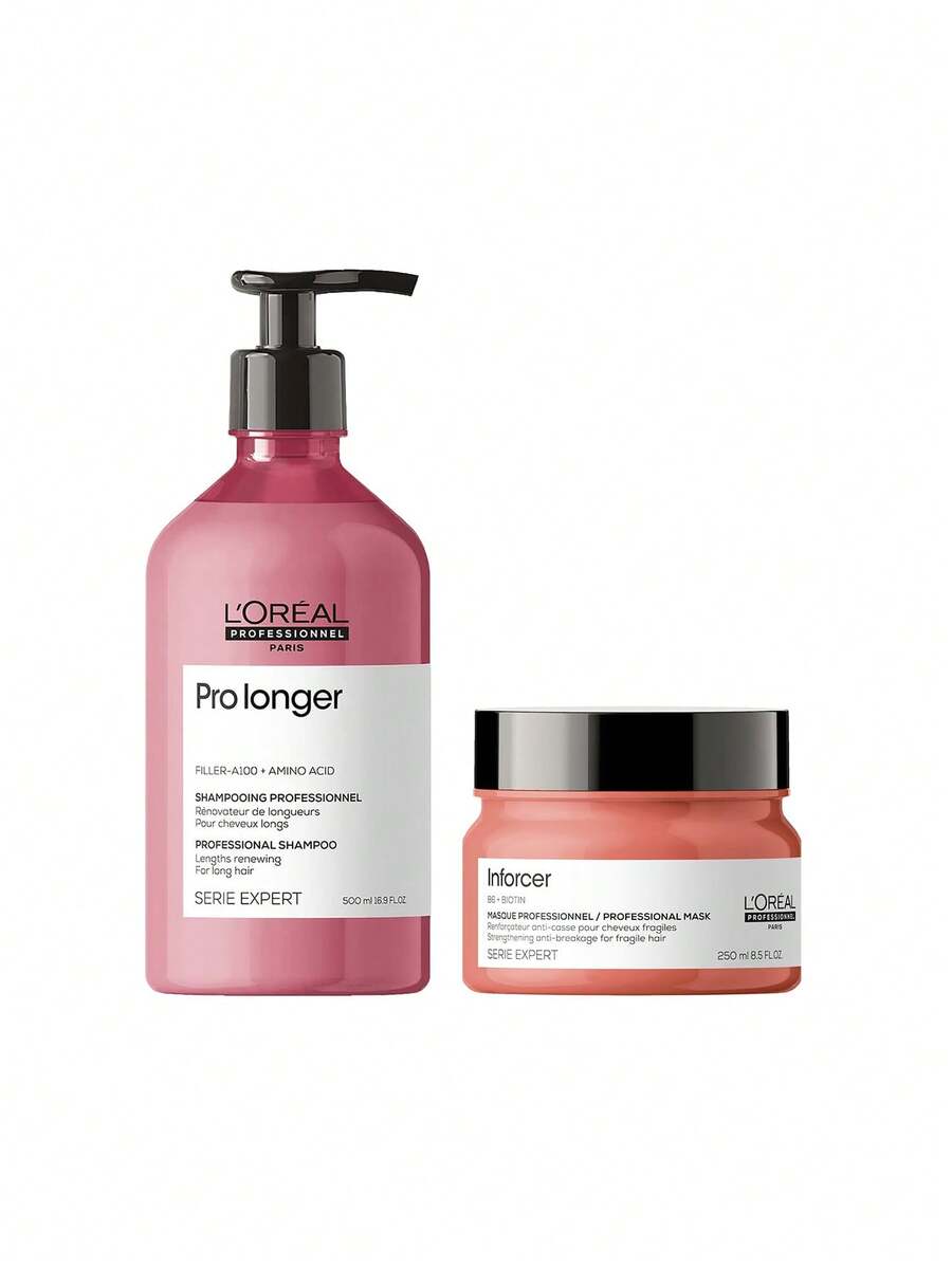 L'Oréal Professionnel [Bundle] Serie Expert Shampooing Pro Longer 500 Ml + Inforcer Anti-Breakage Mask 250 Ml - EXPERT SERIES - View 1