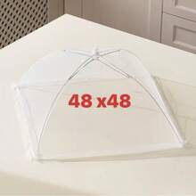 Giỏ dã ngoại màu trắng, có thể gấp gọn, dùng để bọc rau củ, có lưới chống muỗi cỡ lớn, dùng cho nhà bếp, ngoài trời, chống bụi. - Vỏ lưới - Xem 12